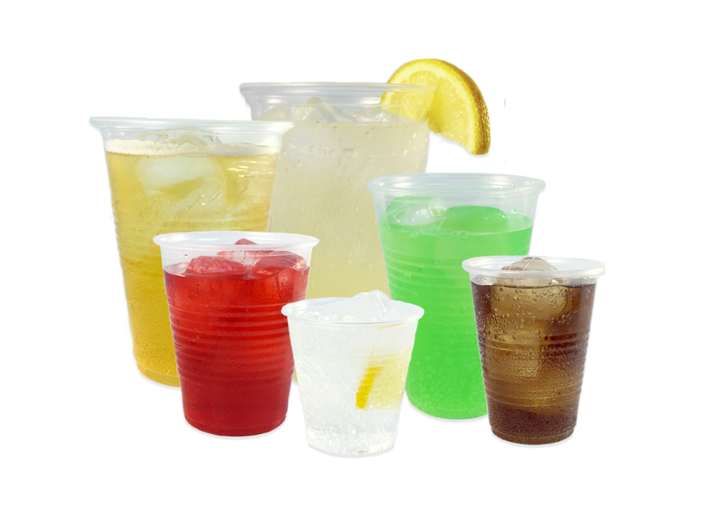 Choice 32 oz. Clear PET Plastic Cold Cup With Dome Lid With No Hole -  50/Pack