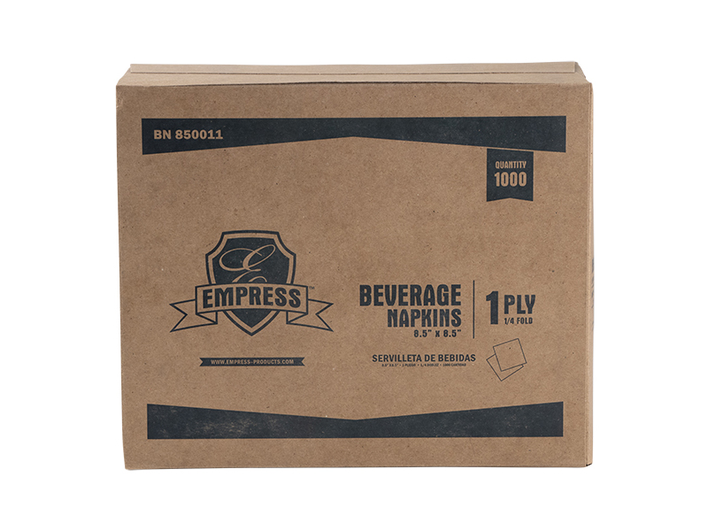 Choice 1-Ply White Beverage / Cocktail Napkin - 4000/Case