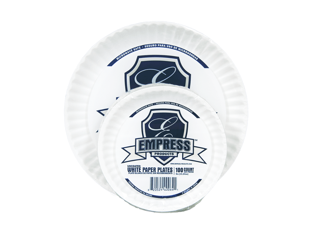 6 -Inch/9-Inch Paper Plates Uncoated, Disposable Plates Paper Plate Bulk,  White